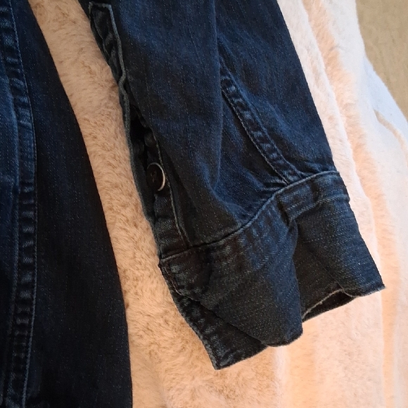 Lucky Brand Indigo Denim Studded Shirt - Picture 5 of 8